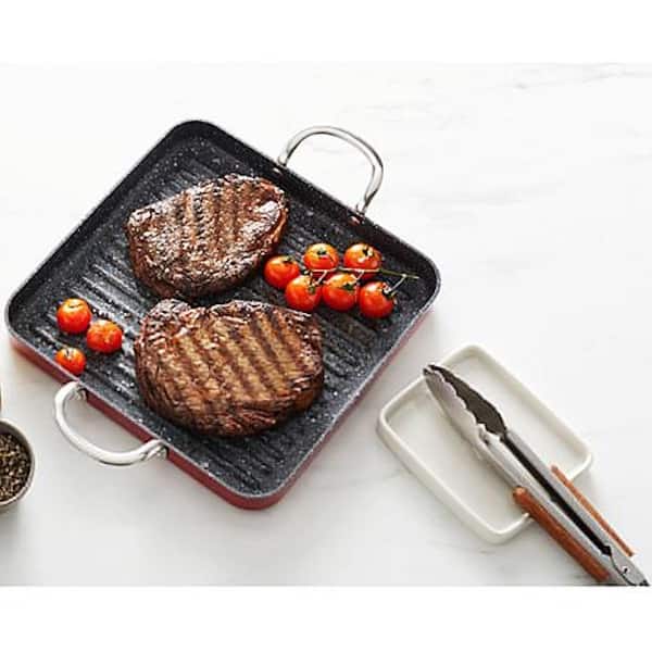 Curtis Stone DuraPan Nonstick Square Grill Pan and Griddle Pan Model 672799 Grill Pans co